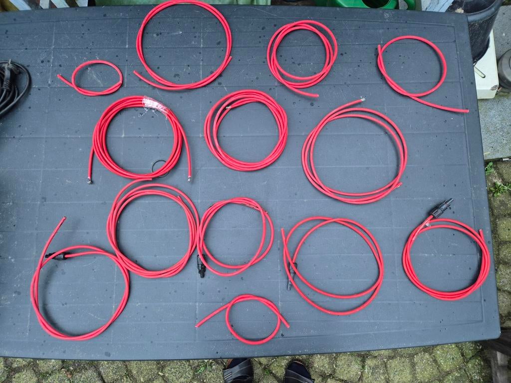 Solar kabel 6mm2 zwart en rood €1/m, Cet solar top cable athilex batt, ., Nieuw, Ophalen of Verzenden