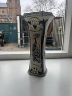 Delfts Blauw Vaas 2 stuks met Molen en Bloemen, Antiek en Kunst, Ophalen