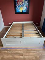 Wit bed 160x200 incl lattenbodem en Auping matrassen, Ophalen, Wit, Tweepersoons, Zo goed als nieuw