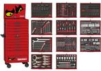 Gereedschapswagen rood mega master FOAM set 528-delig