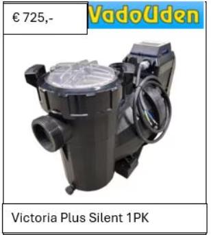 Victoria Plus Silent 1PK bij vado voor maar €725,- (exl BTW), Tuin en Terras, Ophalen, Nieuw, Zwembadpomp