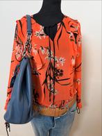 Karen Millen zomerse oranje print Blouse - Maat 38, Verzenden, Zo goed als nieuw, Maat 36 (S), Oranje