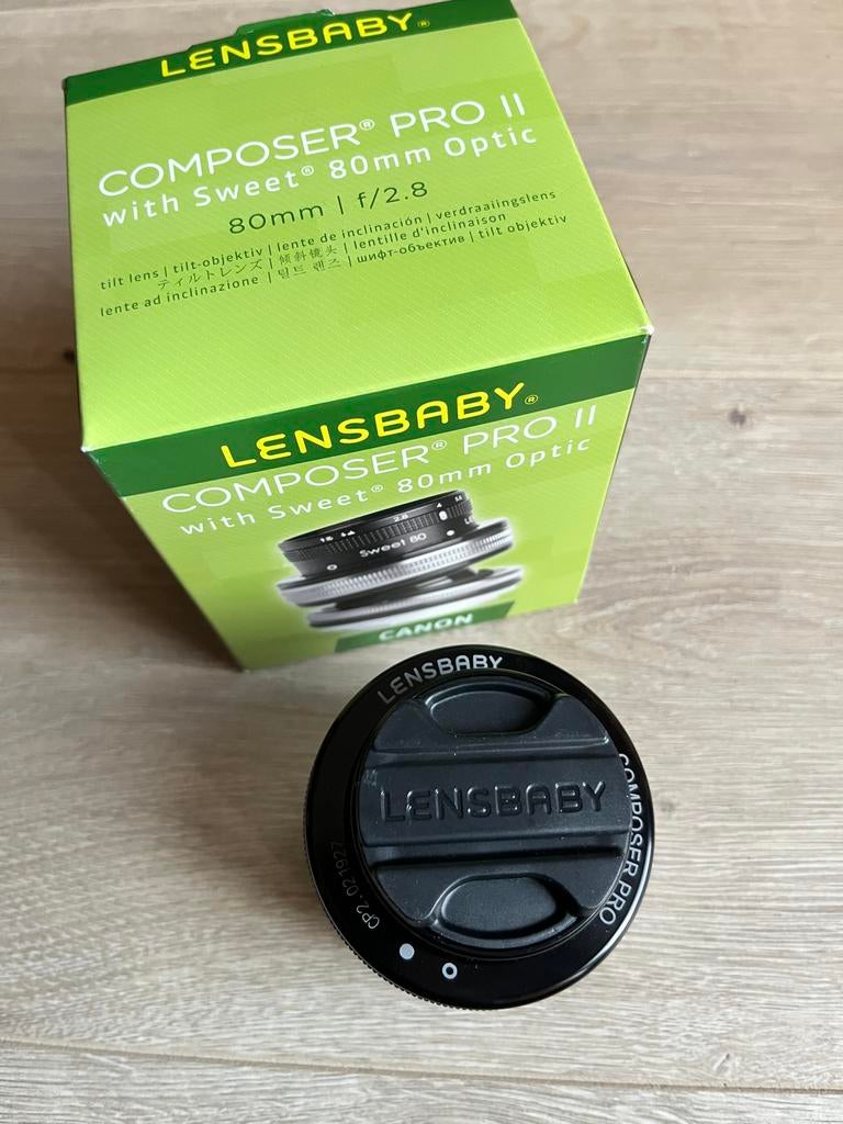 Lensbaby Composer Pro II met Sweet 80 Optic f/2.8 Canon, Ophalen, Zo goed als nieuw, Overige typen