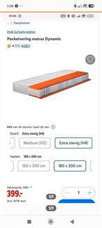 Zo goed als nieuwe pocketvering matras 180x200 - Stevig H4, Ophalen, Tweepersoons, Zo goed als nieuw, Matras