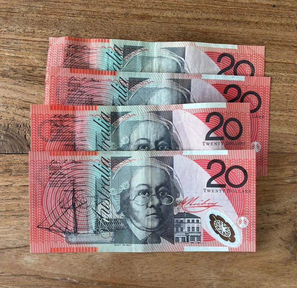 Bankbiljetten Australië, Ophalen of Verzenden