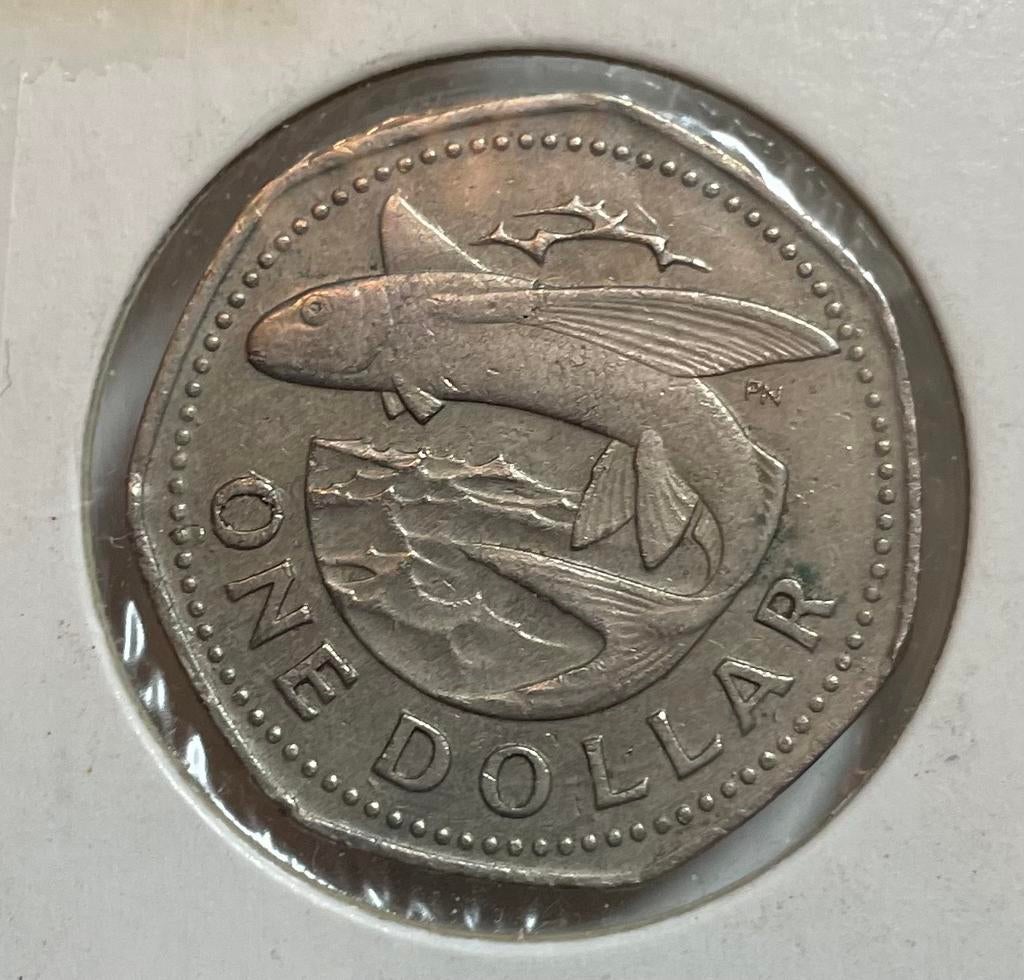 1 dollar Barbados 1973, Postzegels en Munten, Munten | Amerika, Ophalen of Verzenden, Noord-Amerika