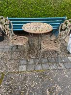 Bistro set gietijzer ( zwaar), Tuin en Terras, Tuinsets en Loungesets, Ophalen of Verzenden, Zo goed als nieuw, Overige materialen