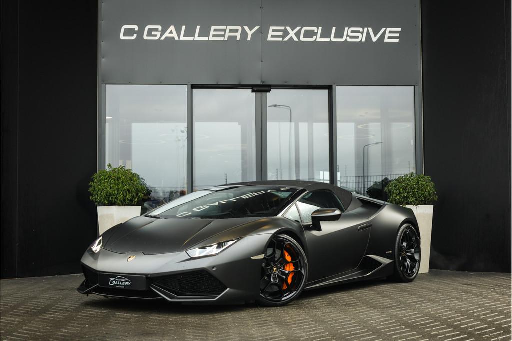 Lamborghini Huracan 5.2 V10 LP610-4 - Arancio Borealis | Cap, Auto's, Lamborghini, Automaat, Open dak, Zwart, Cabriolet