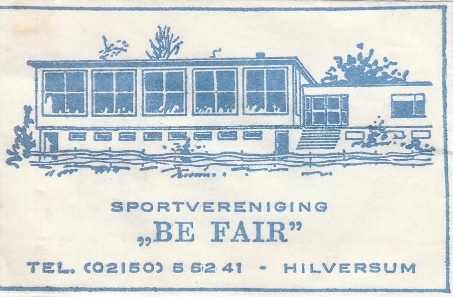 sportvereniging Be Fair Hilversum, Ophalen of Verzenden