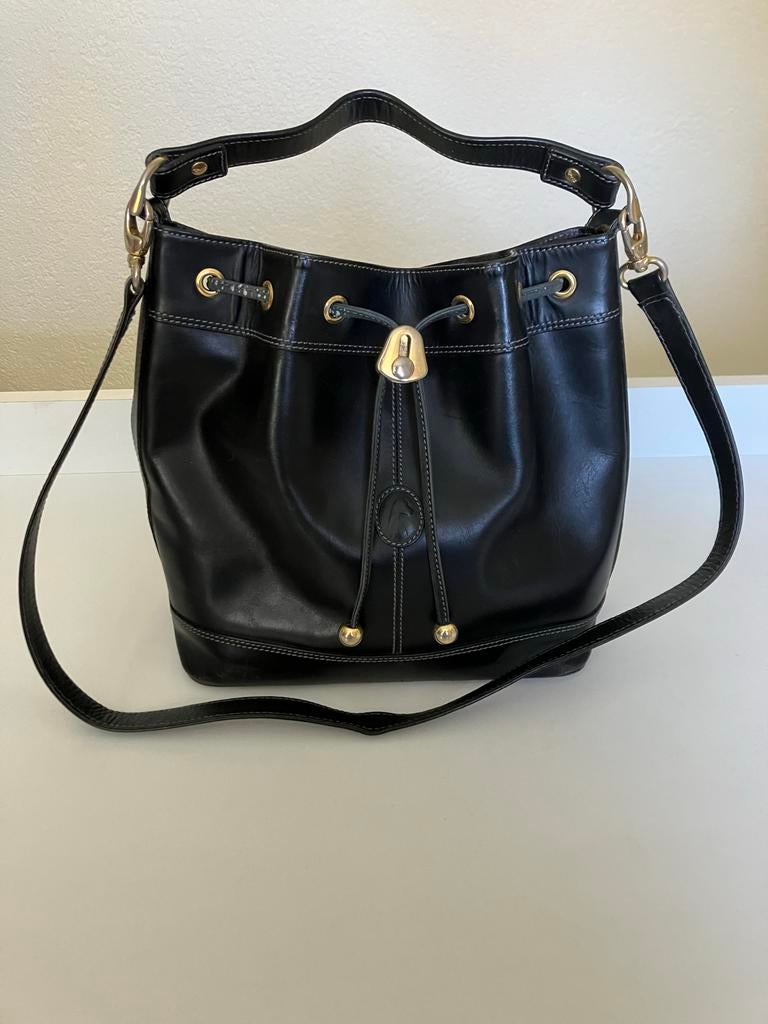 El Potro Zwarte Leren Schoudertas - Zumpolle, Overige merken, Gebruikt, Zwart, Ophalen of Verzenden