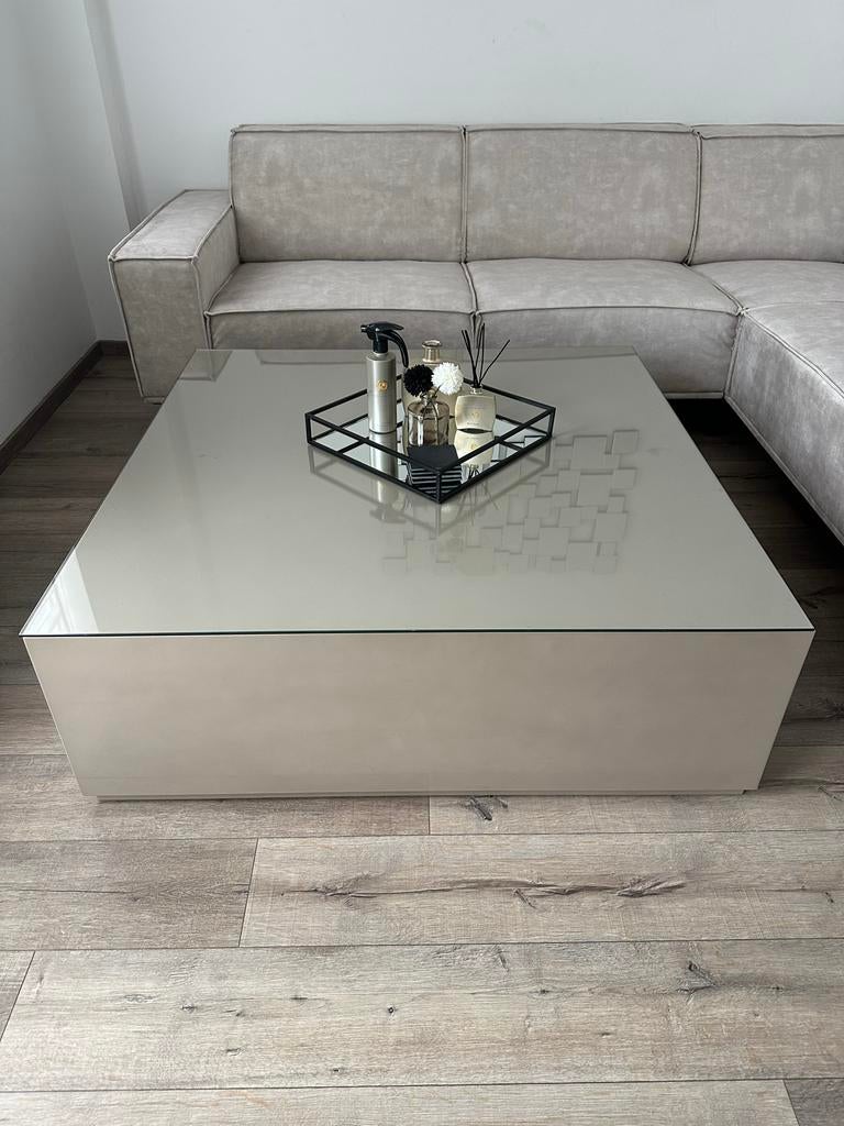 Salon tafel 120x120, Gebruikt, 100 tot 150 cm, Vierkant, Ophalen of Verzenden