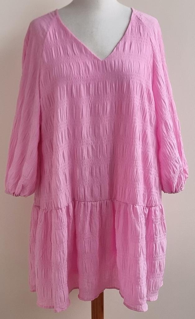 MS Mode roze jurk mt. 44, Maat 42/44 (L), Ophalen of Verzenden, Zo goed als nieuw, Onder de knie