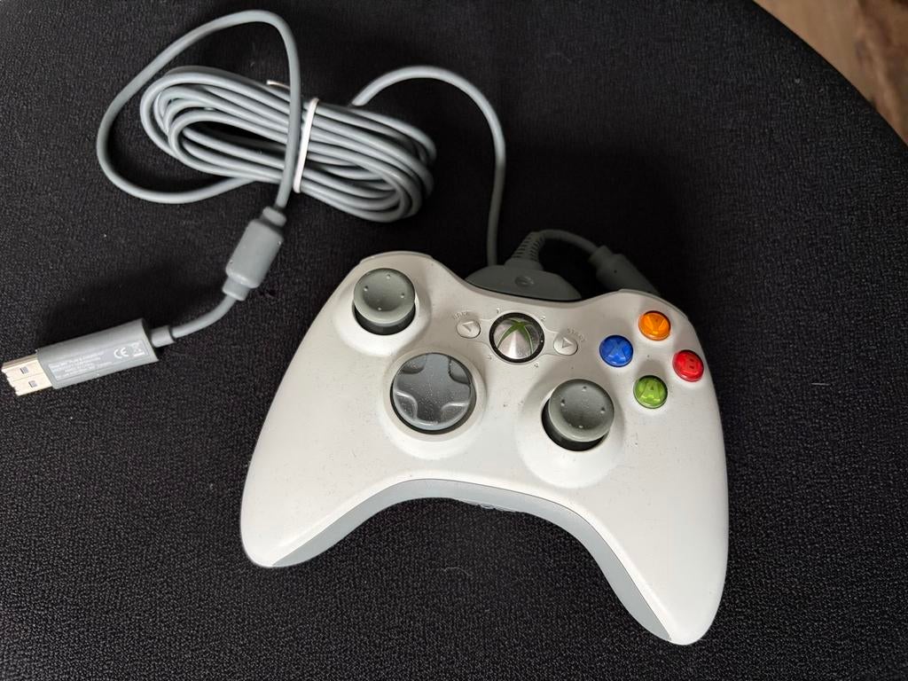 Xbox 360 Controller incl. Kabel, Spelcomputers en Games, Spelcomputers | Xbox | Accessoires, Gebruikt, Xbox 360, Controller, Draadloos