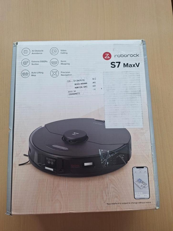 Robotstofzuiger Roborock S7 MaxV, Witgoed en Apparatuur, Stofzuigers, Nieuw, Robotstofzuiger, 2000 watt of meer, Reservoir, Ophalen of Verzenden