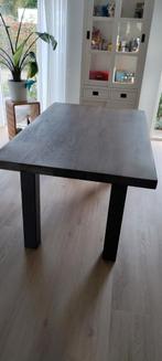 Robuuste eiken greywash tafel industriël 160 x 100, Huis en Inrichting, Tafels | Eettafels, Ophalen, Gebruikt, Eikenhout, 50 tot 100 cm