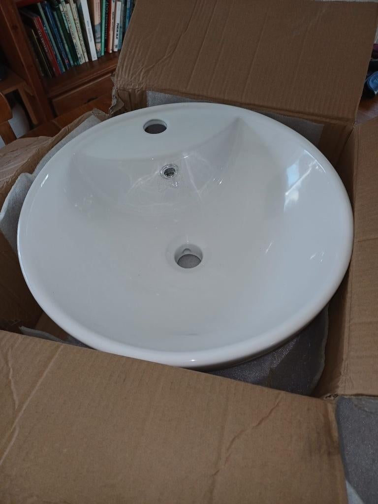 porseleinen ronde waskom, Huis en Inrichting, Badkamer | Badkamermeubels, Minder dan 50 cm, Overige typen, Nieuw, Ophalen of Verzenden