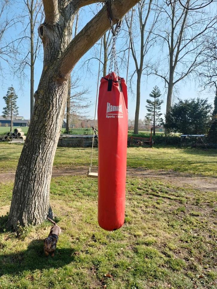 Grote rode bokszak - Hanua Sports, Sport en Fitness, Boksen, Gebruikt, Bokszak, Ophalen