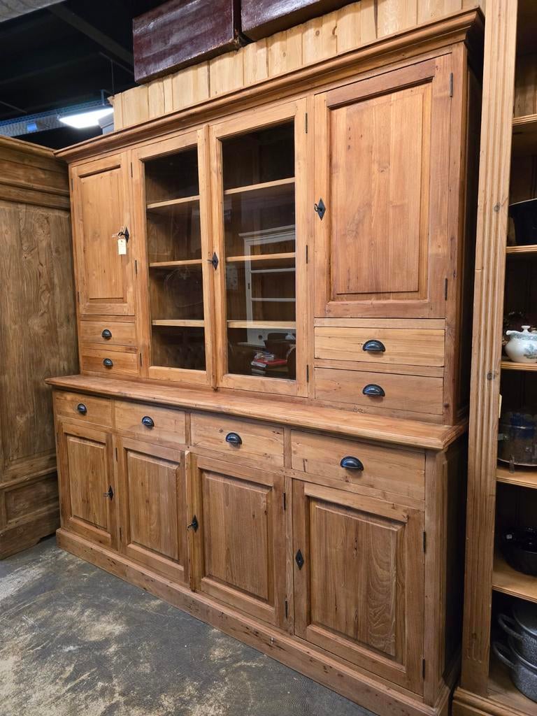 Gave Buffetkast | vitrinekast | keukenkast gerecycled teak, Huis en Inrichting, Kasten | Buffetkasten, Gebruikt, Met deur(en)