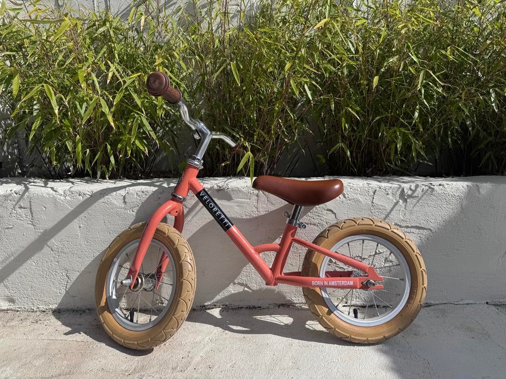 Veloretti Mini Loopfiets Blazin Salmon 2-4 jaar, Ophalen, Gebruikt, Minder dan 16 inch