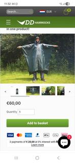 DD Poncho Tarp - Regenponcho & Tarp, Ophalen of Verzenden, Gebruikt, Regenpak, Heren