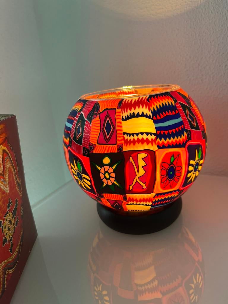 Mecicaanse gekleurde led lamp brand heel mooi, Huis en Inrichting, Lampen | Tafellampen, Ophalen, Nieuw, Minder dan 50 cm