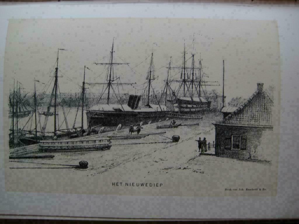 089 / Nieuwediep   Litho 1876, Antiek en Kunst, Ophalen of Verzenden