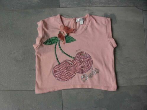 Super lief/leuk t-shirtje van MICROBE maat 62 /68 (qwe, Kinderen en Baby's, Babykleding | Maat 62, Zo goed als nieuw, Meisje, Shirtje of Longsleeve