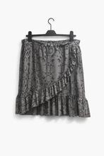 Grijze rok met slangenprint Maat 46, Maat 46/48 (XL) of groter, Ophalen of Verzenden, Zo goed als nieuw, Grijs
