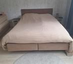 Auping boxspring 2x 80x210 taupe incl achterwand, Ophalen, Gebruikt, Tweepersoons, Overige maten