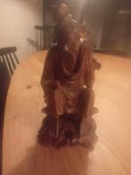 Antieke chinees houtsnijwerk van Shou Lao, Ophalen of Verzenden