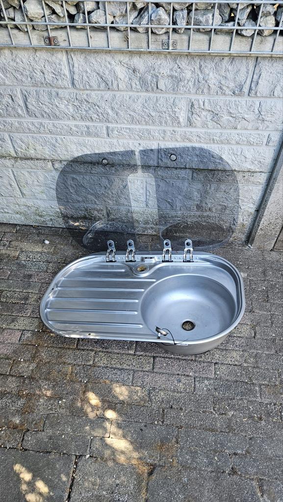 Wasbak met afdekplaat voor caravan of camper, Ophalen of Verzenden, Gebruikt