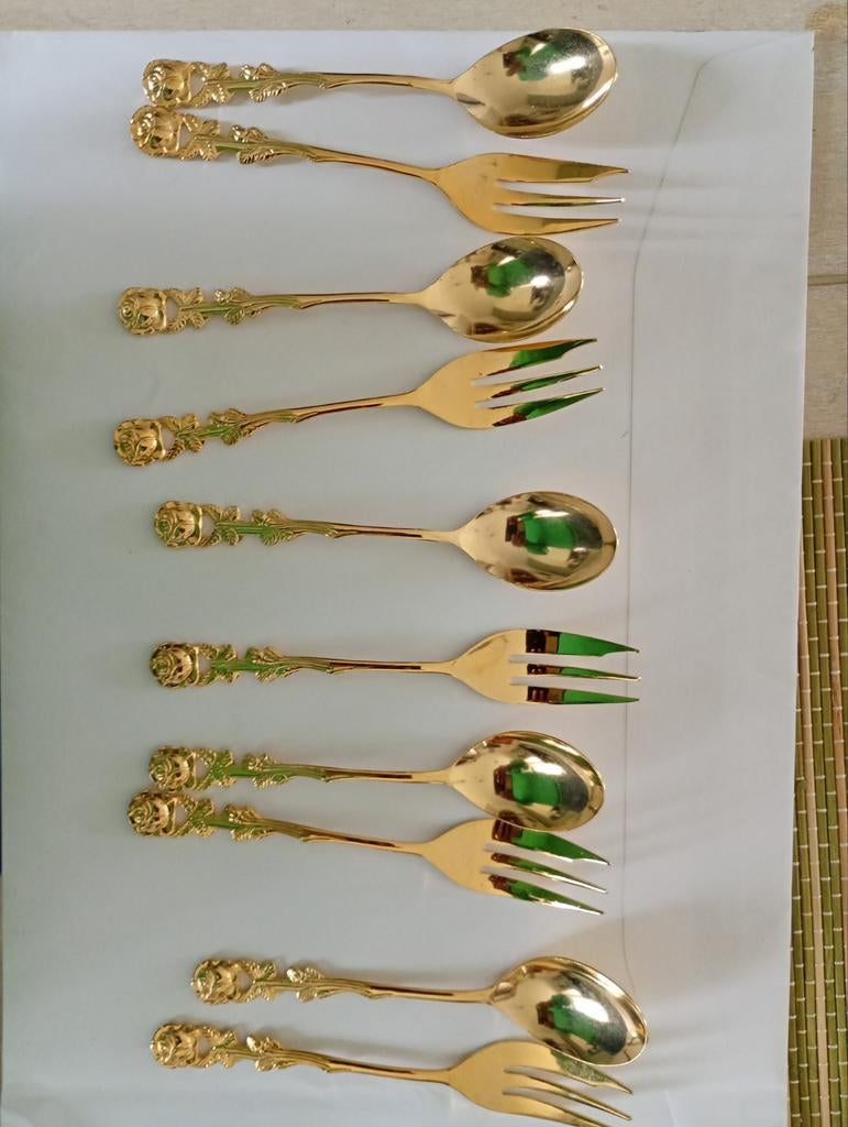 Braber Gold 24K Verguld Bestekset - 10-delig, Ophalen of Verzenden