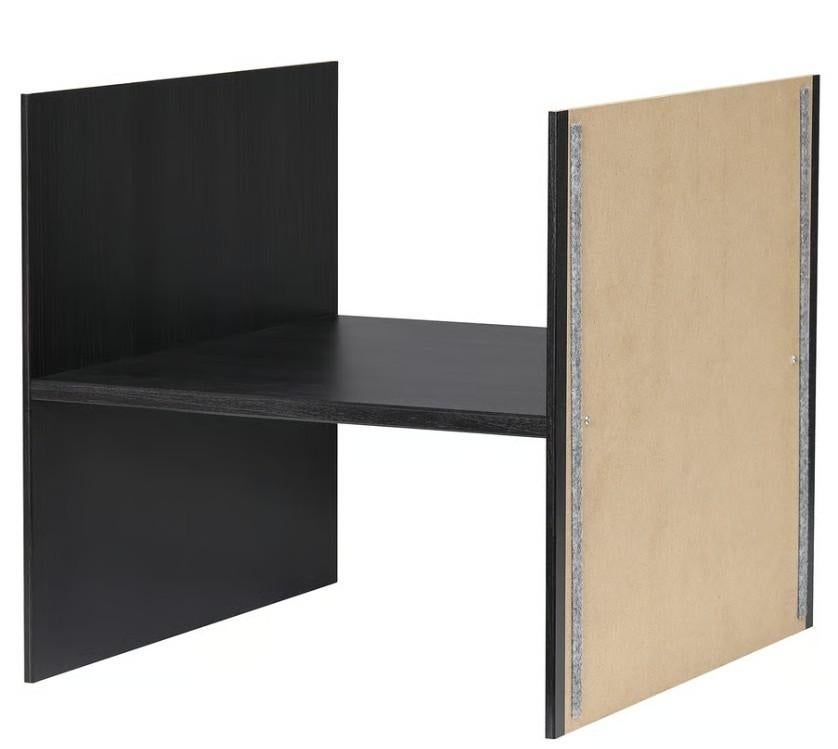 Kallax kast inzetstukken zwartbruin, 33x33 cm, Ophalen, Met plank(en), Minder dan 50 cm, Zo goed als nieuw