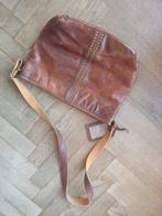 cowboys bag bruin leer met koperen studs., Ophalen of Verzenden, Bruin, Handtas