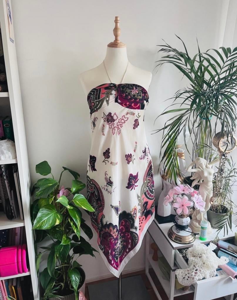 Vintage superstar jurk maat S, Kleding | Dames, Jurken, Wit, Ophalen of Verzenden, Maat 36 (S), Gedragen