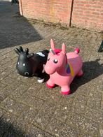 Skippy dieren: Koe en Eenhoorn springfiguren, Ophalen, Gebruikt, Jongen of Meisje