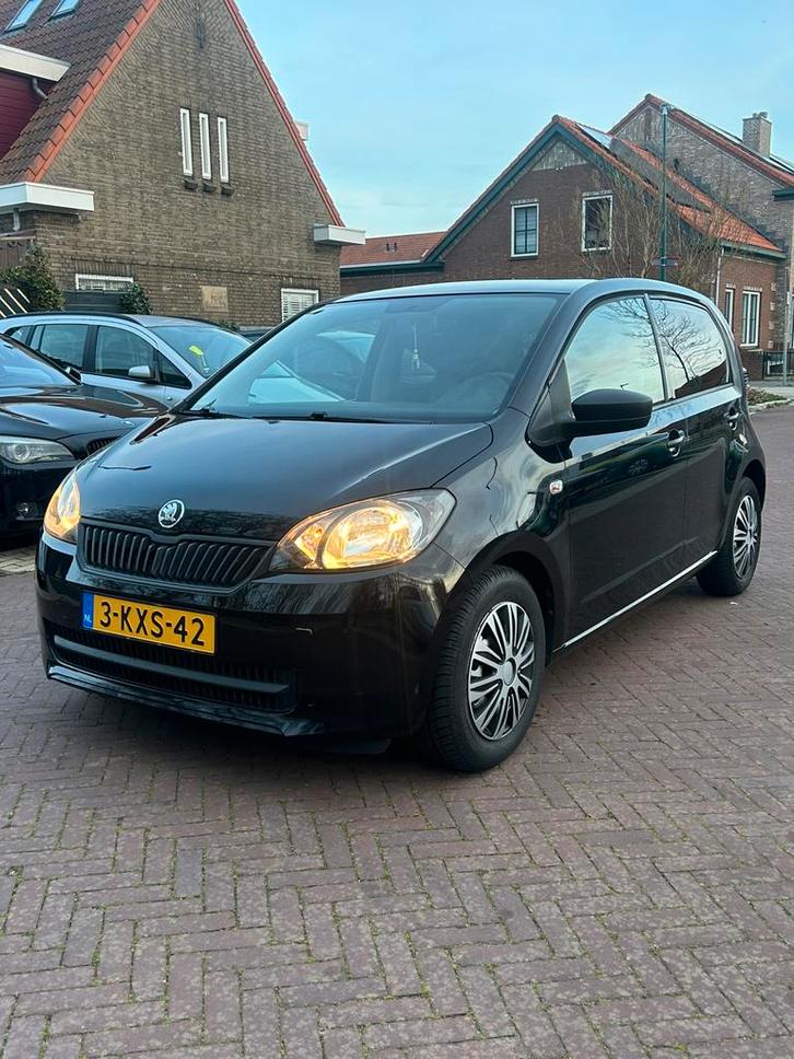 Skoda Citigo 1.0 T 44KW 2013 Zwart, Auto's, Skoda, Particulier, Citigo, ABS, Airbags, Airconditioning, Centrale vergrendeling
