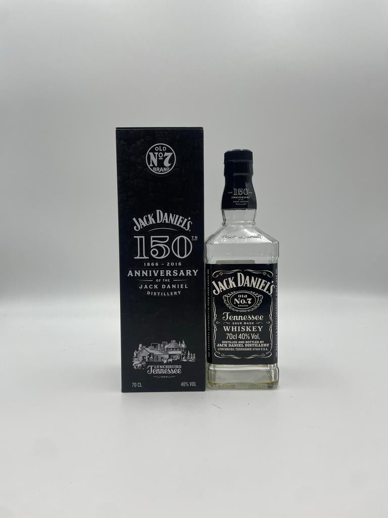 Lege Jack Daniel's 150th Anniversary fles met doos, Ophalen of Verzenden, Gebruikt, Overige typen