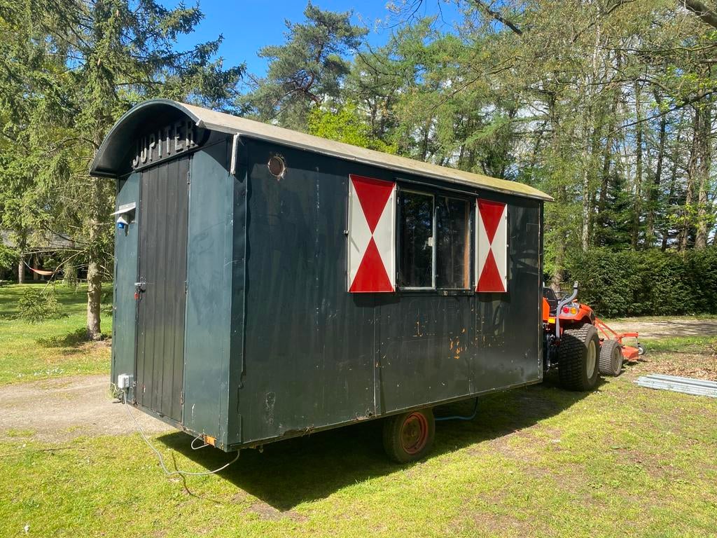 Schaftkeet, pipowagen, bouwkeet, schaftwagen., Ophalen, Gebruikt