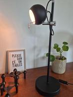 Vintage eyeball lamp zwart metaal met chroom, in hoogte vers, Ophalen, Zo goed als nieuw, Minder dan 50 cm