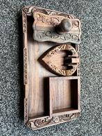 Antieke Houten Inktroller en Decoratieve Bureau-Organizer, Antiek en Kunst, Ophalen