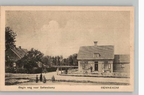 Bennekom Begin weg naar Selterskamp, Verzamelen, Ansichtkaarten | Nederland, Ongelopen, Gelderland, 1920 tot 1940, Verzenden