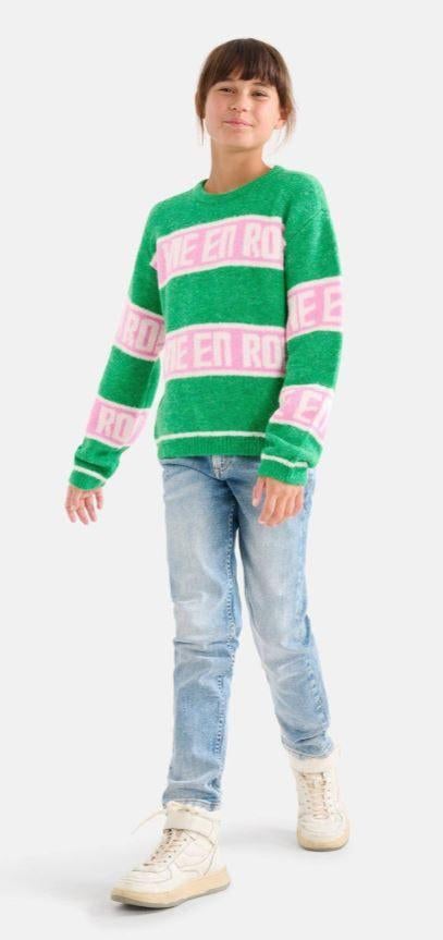 Mooie blauwe JILL & MITCH high waist stretch jeans., Kinderen en Baby's, Kinderkleding | Maat 152, Broek, Zo goed als nieuw, Jill & Mitch