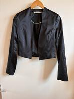 Zwart satijn bolero jasje, Kleding | Dames, Ophalen of Verzenden, Zo goed als nieuw, Maat 34 (XS) of kleiner, Zwart