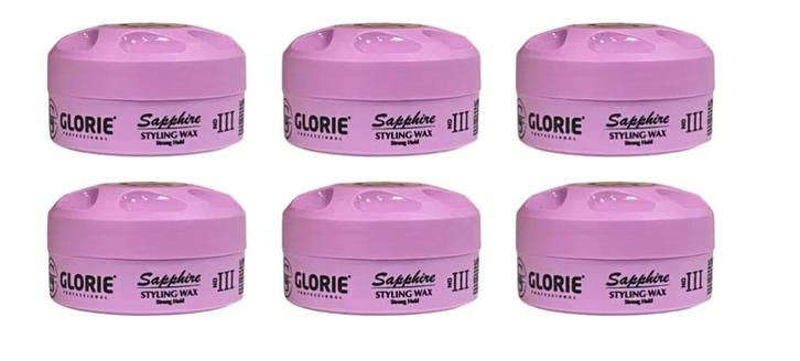 Glorie Sapphire Styling Wax Strong Hold - 6 stuks, Sieraden, Tassen en Uiterlijk, Uiterlijk | Haarverzorging, Nieuw, Gel, Wax, Haarlak of Mousse