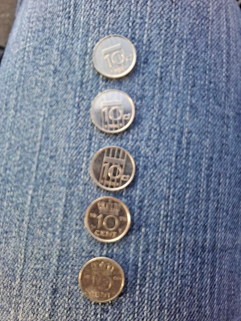 5 Nederlandse 10 cent munten, Postzegels en Munten, Munten | Nederland, Ophalen of Verzenden