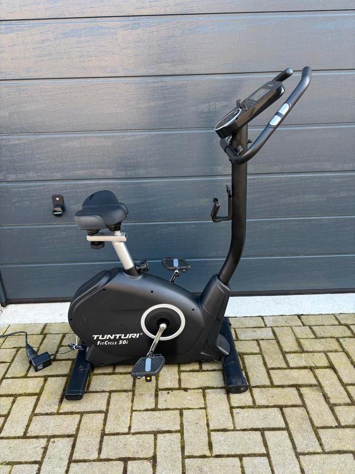 Tunturi Fitcycle 50i Hometrainer met uitgebreid display, Sport en Fitness, Fitnessapparatuur, Gebruikt, Hometrainer, Benen, Metaal