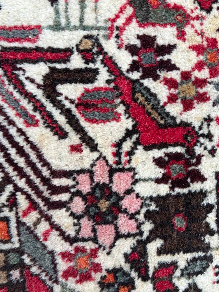 Mooi vintage vloerkleed, Gebruikt, Wit, Rechthoekig, 50 tot 100 cm