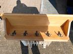 Blank eiken kapstok, Ophalen of Verzenden, Hout, Wandkapstok, Minder dan 100 cm