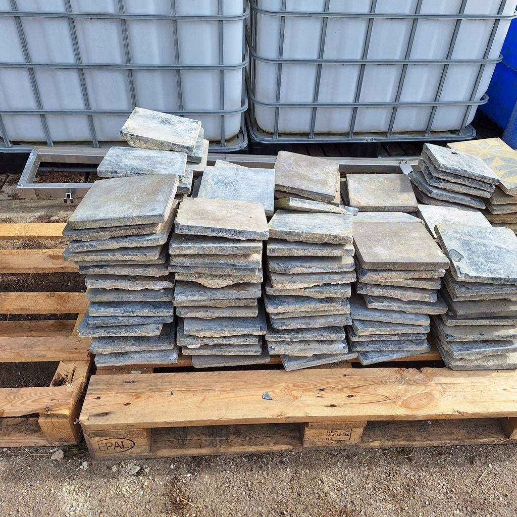 Oude grijze estrikken, Ophalen, Gebruikt, Beton, Klinkers